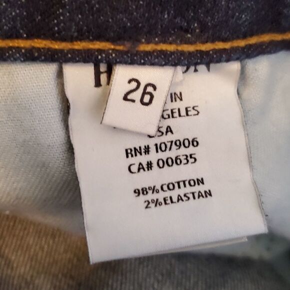 HUDSON extra WIDE LEG FLARE DARK WASH DENIM BOHO JEANS 26 33 long - Picture 10 of 15